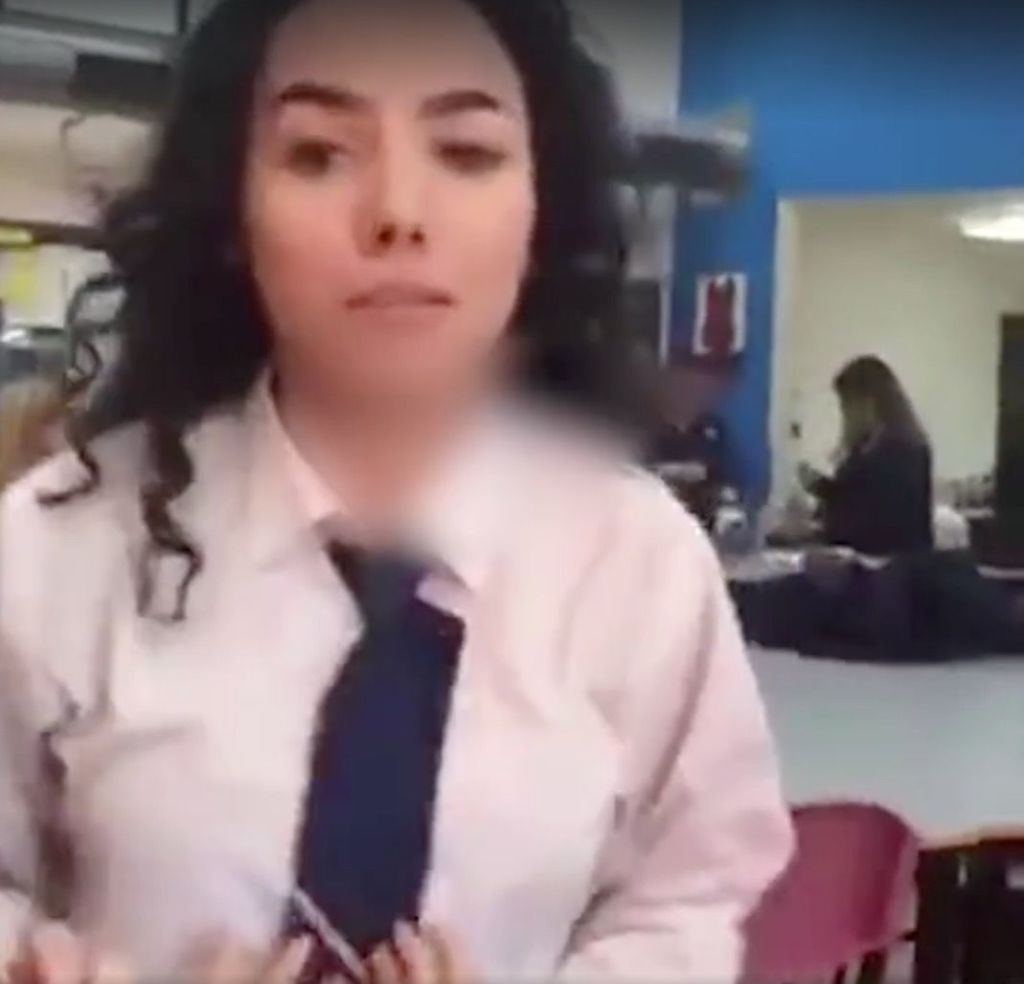 Schoolgirl Showing Pussy